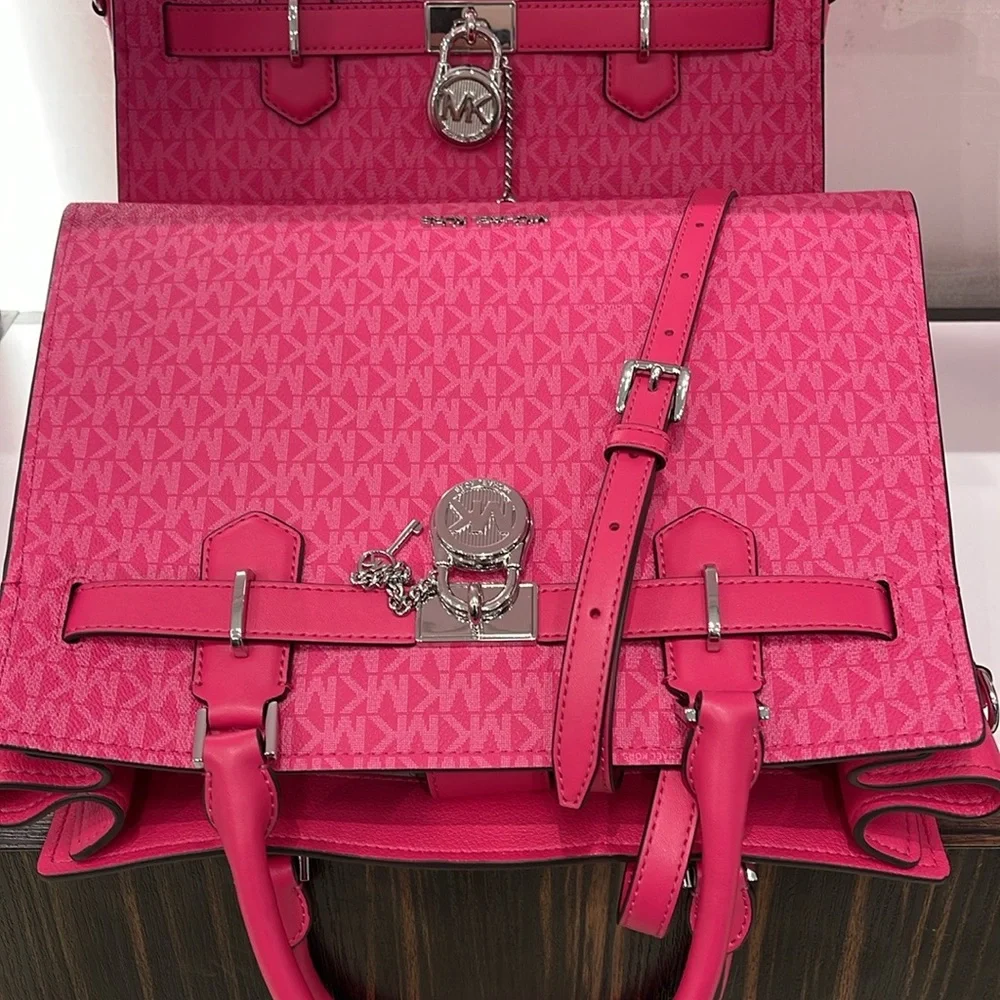 Michael Kors Hamilton Medium Signature Logo Satchel
Dragonfruit
NWT - Picture 12 of 16
